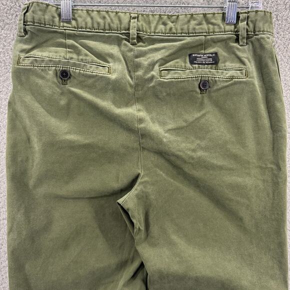 Banana Republic Men's Straight Fit Chino Pants Green 31x30 Casual Lightweight - Picture 4 of 11